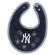 NY Yankees Grey Flowers Baby Creeper Bib & Booties 3-pc Set bib