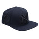 NY Yankees Triple Black Snapback Hat - side