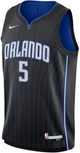 Paolo Banchero Youth Jersey - Black Pinstripe Orlando Magic Swingman Kids Icon Edition Jersey - front