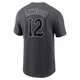 Francisco Lindor City Connect T-Shirt - Graphite NY Mets Adult T-Shirt - back