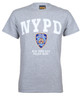 NYPD Full Chest Color Shield Ash Tee