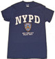 NYPD Full Chest Color Shield Navy Tee