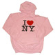 I Love NY Pink Kids Sweatshirt - flat