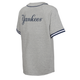 Yankees Cotton Button Down Youth Jersey - Grey - back