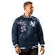 NY Yankees Heritage Navy Satin Jacket with Patches