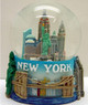 NY Skyline and Sea Color 100mm Snowglobe - old image