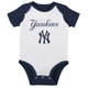 Yankees Baby Team Colors Creepers 2-PC Set - white