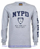 NYPD Full Chest and Sleeve Long Sleeve T-Shirt - Grey