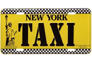 Taxi Cab License Plate