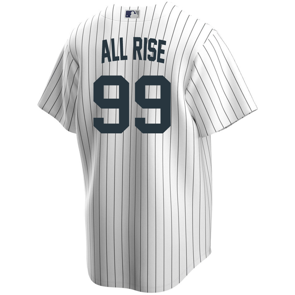 All Rise Ladies T-Shirt - Navy Aaron Judge Yankees Womans Nickname T-Shirt