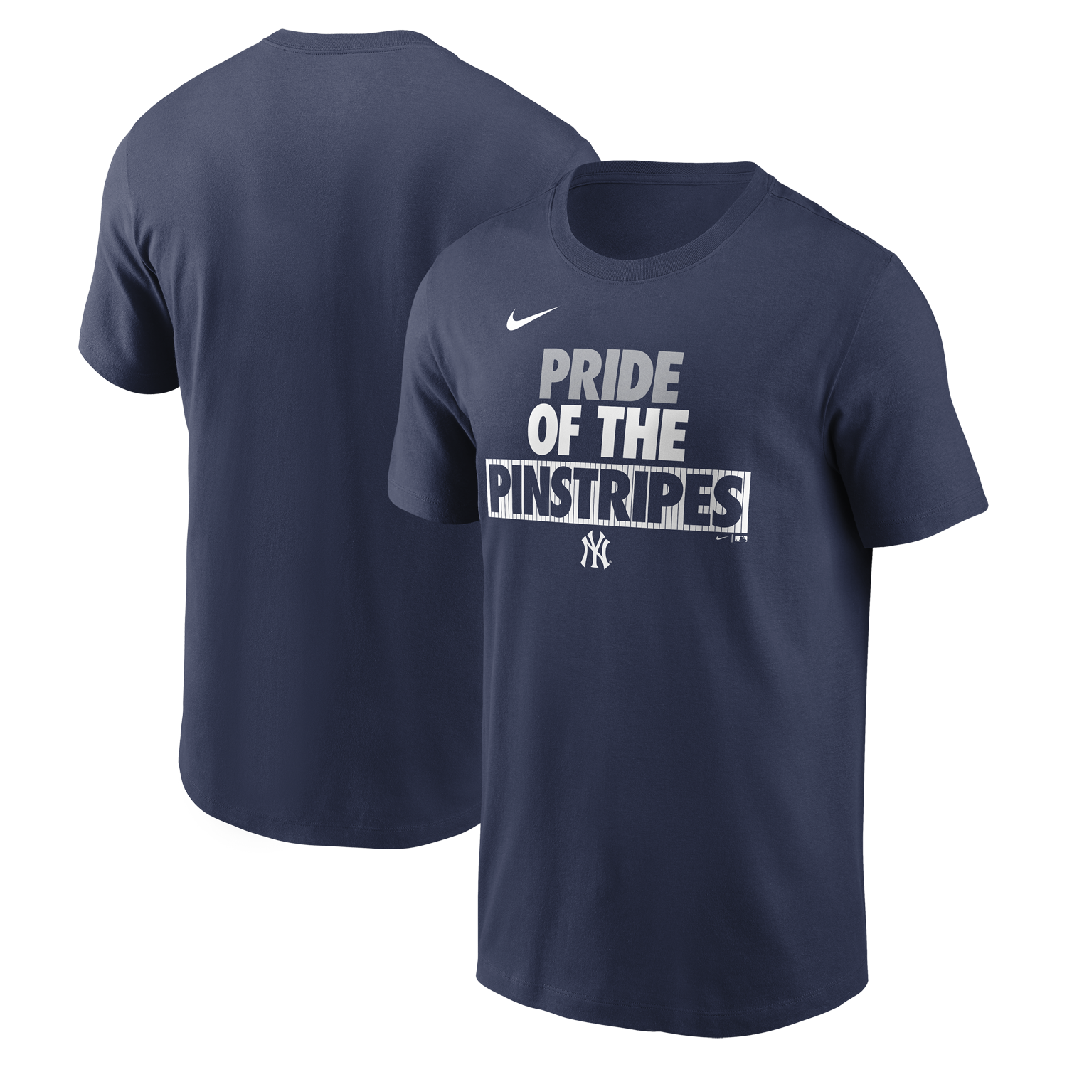 NY Yankees Pride of the Pinstripes Navy Adult T-Shirt