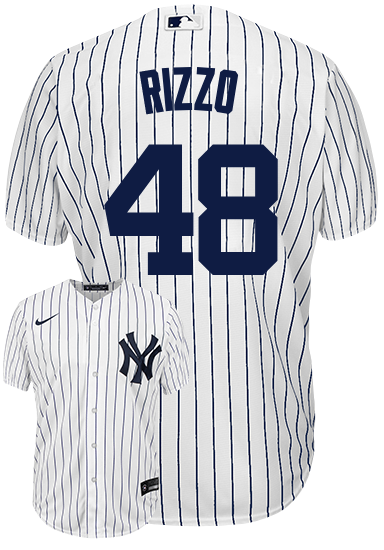 Custom Majestic Home Pinstripe Men's Replica Jersey Small