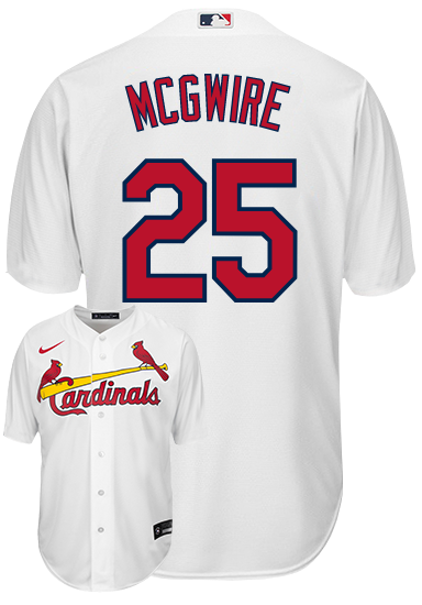 Mark McGwire St. Louis Cardinals Mitchell & Ness Home 1998 Cooperstown  Collection Authentic Jersey - White