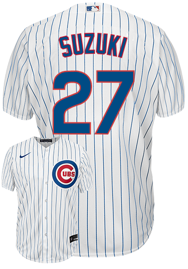 CHICAGO CUBS NIKE MEN'S SEIYA SUZUKI ALTERNATE BLUE JERSEY