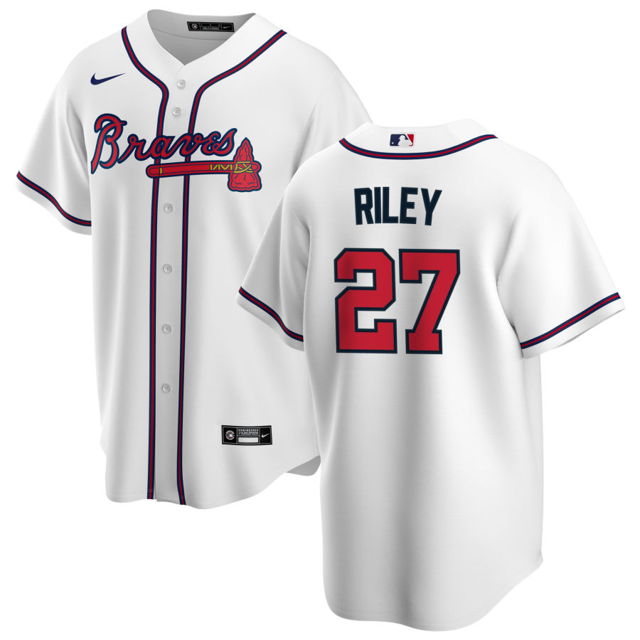 Men's Nike Austin Riley White Atlanta Braves Home Replica Player Jersey, M