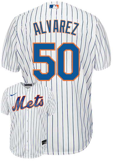 Francisco Alvarez Youth Jersey - NY Mets Replica Kids Home Jersey