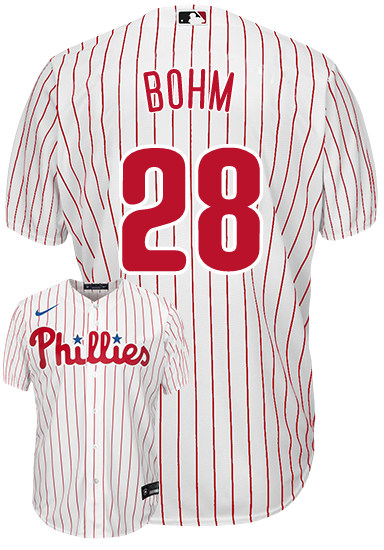 Nike Alec Bohm Philadelphia Phillies Royal Player Name & Number