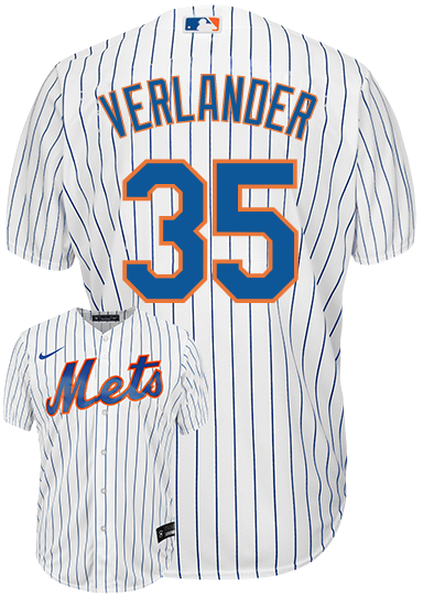 Justin Verlander Jersey - NY Mets Replica Adult Home Jersey