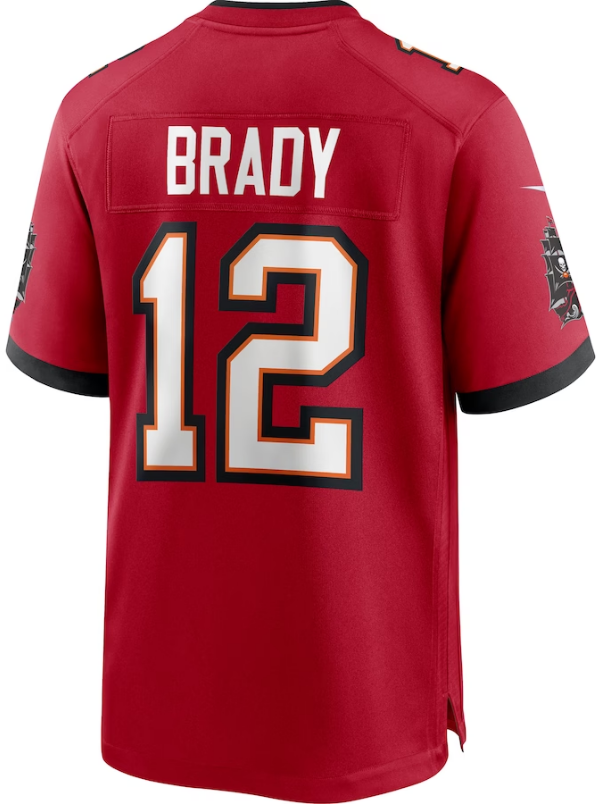 Tom Brady Buccaneers Patriots Red Navy Blue Jersey