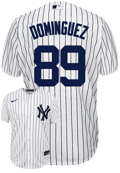 Jasson Dominguez Signed Nike Yankees Home Jersey Auto Fanatics & Mlb COA