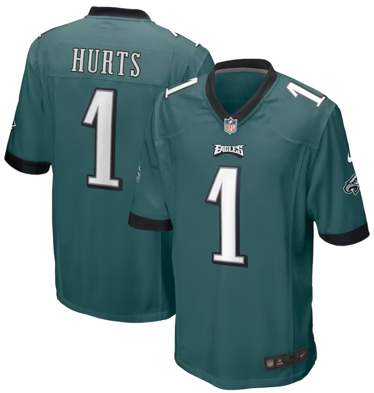 Jalen Hurts Youth Jersey - Green Philadelphia Eagles Kids Nike Game Jersey  manufactured by Nike