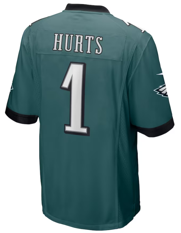 Jalen Hurts Philadelphia Eagles Home Game Jersey - Midnight Green