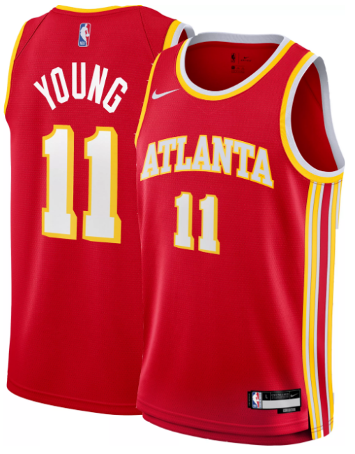 売れ筋商品|||ナイキ Tシャツ トップス レディース Men's Trae Young Red Atlanta Hawks Icon 2022/23 Name and Number T-shirt Red Trae Young Atlanta Hawks Nike Icon 2022/23 Name & Number T