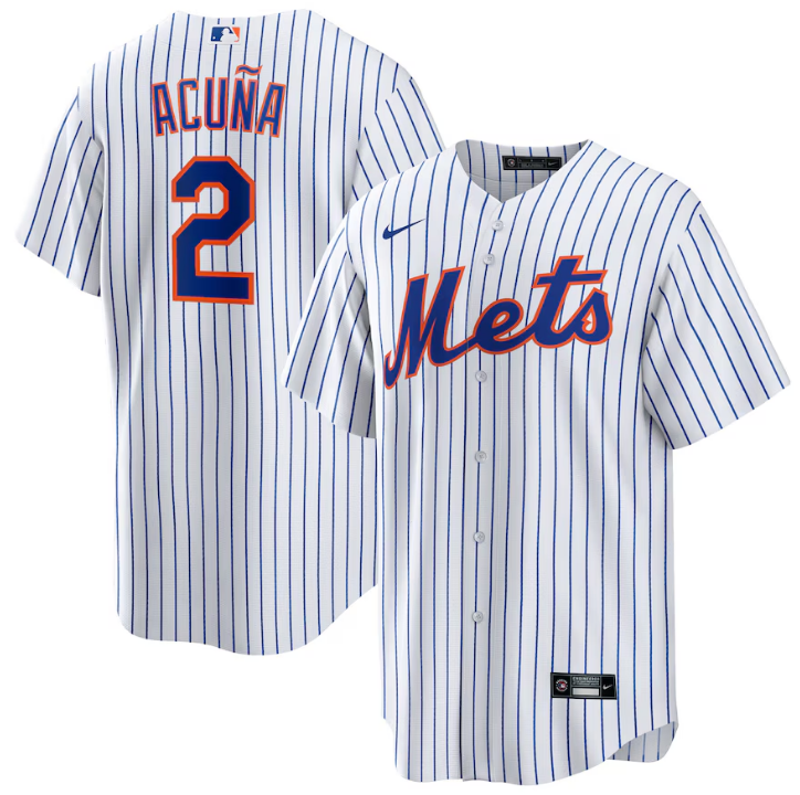 Luisangel Acuna Jersey - NY Mets Replica Adult Home Jersey