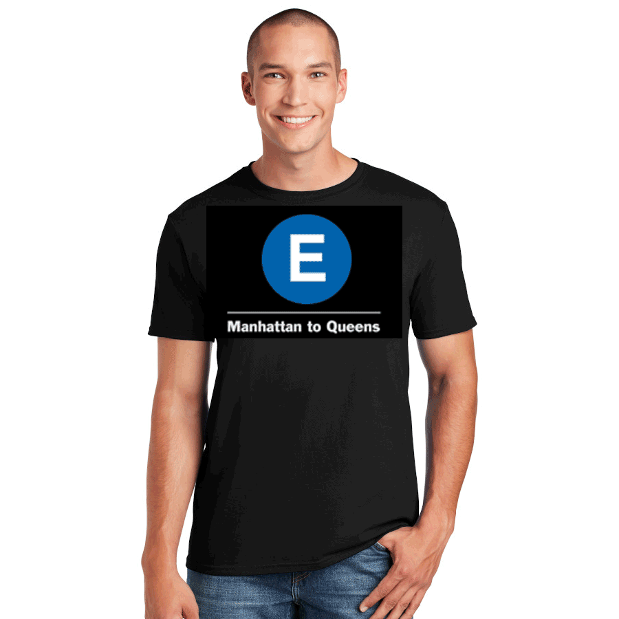 NYC Subway Line-E Train Mens Tee