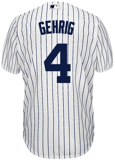 Lot Detail - 1934 Lou Gehrig Mitchell & Ness Replica Road Jersey