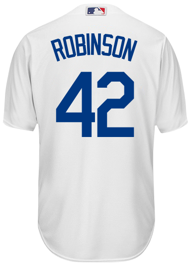 Majestic Jackie Robinson Brooklyn Dodgers White Cool Base Cooperstown Collection Player Jersey Size: Medium