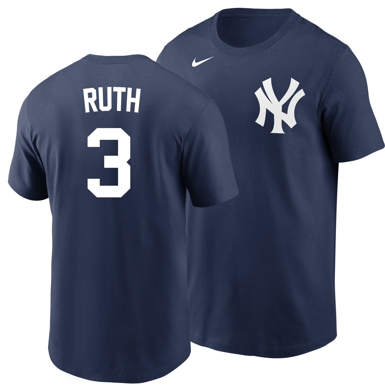 Profile Babe Ruth Navy/White New York Yankees Cooperstown Collection Player Replica Jersey