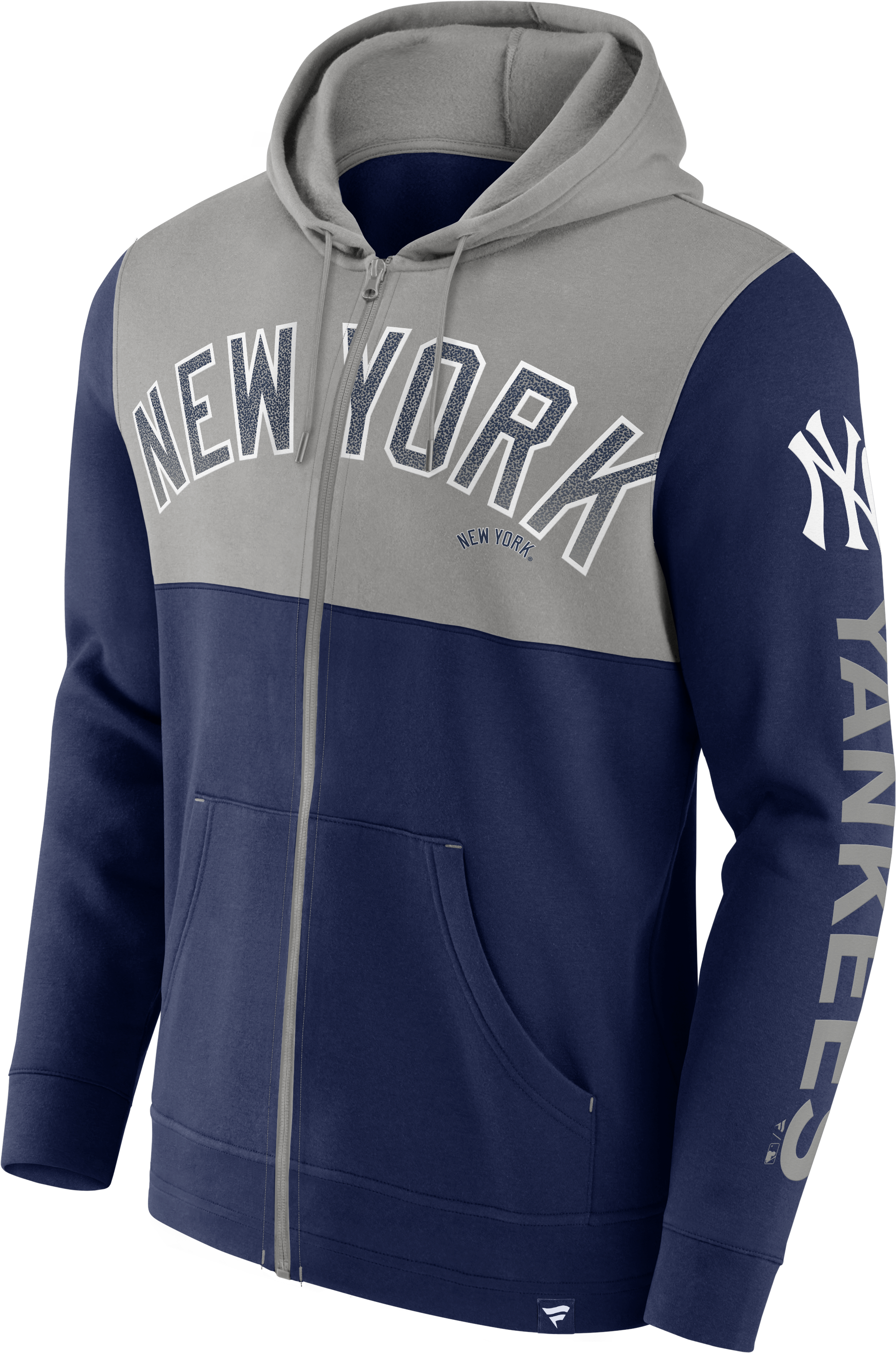 NY Yankees Walk Off 2-Tone Full Zip Hooded Fleece