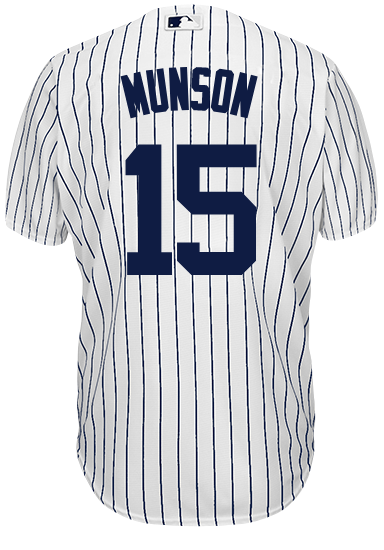 New York Yankees #15 Thurman Munson Authentic White Home M…