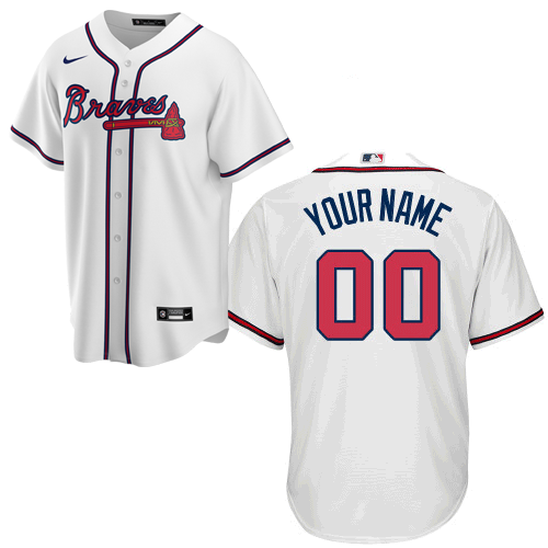 Atlanta Braves Jersey Print- Personalized Any NAME & NUMBER-FREE US SHIPPING
