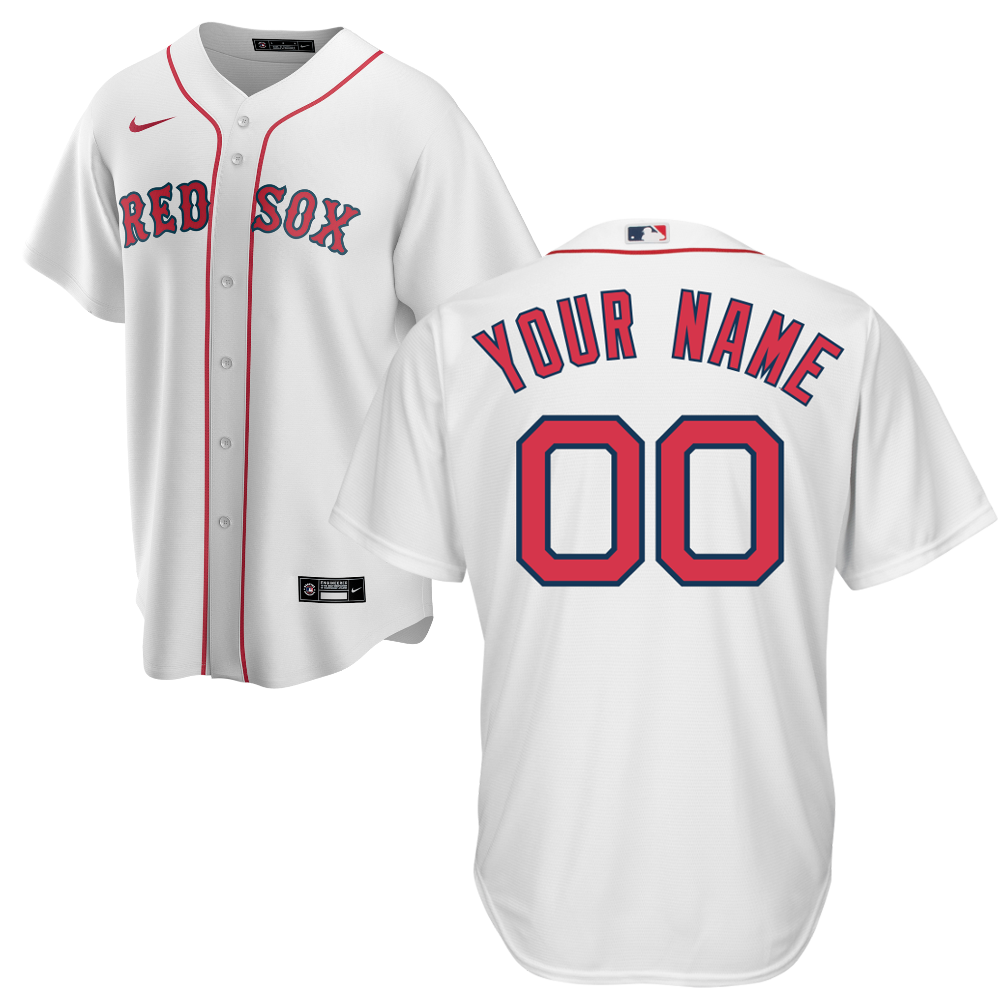 Boston Red Sox Replica Personalized Home Jersey