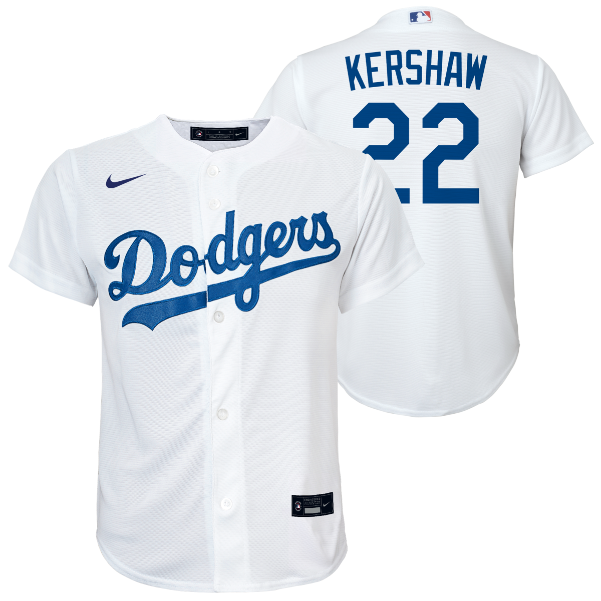 Clayton Kershaw Los Angeles Dodgers #22 Adult M L XL 2XL White Blue Jersey