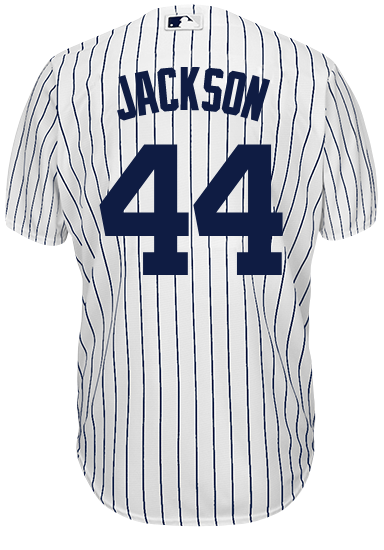 REGGIE JACKSON New York Yankees 1977 Majestic Throwback Away Baseball Jersey  - Custom Throwback Jerseys