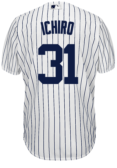 2013 Ichiro Suzuki Game Worn New York Yankees Jersey. Baseball, Lot  #82207