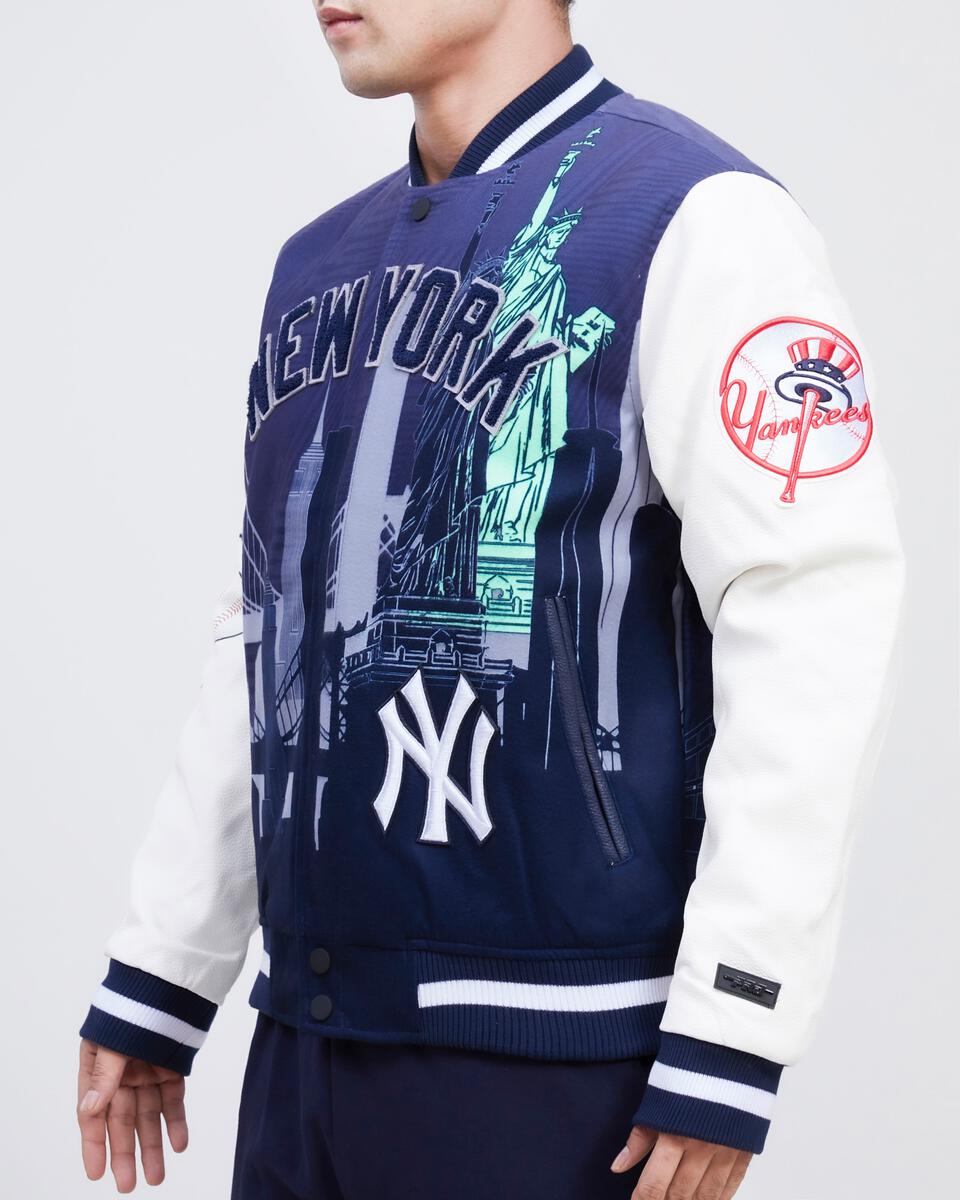 NEW YORK YANKEES REMIX VARSITY JACKET (WHITE)