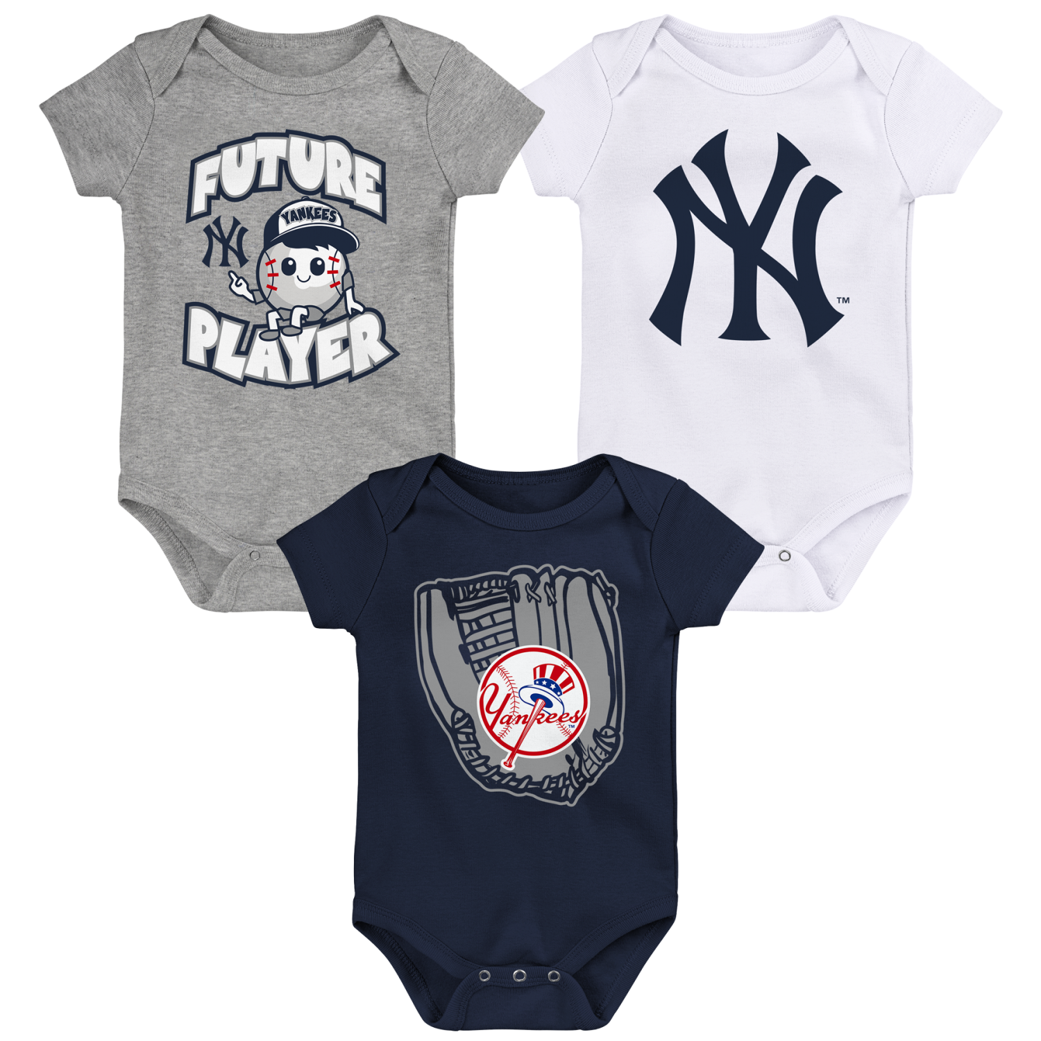 Officially Licensed MLB LA Dodgers Newborn/Infant 3-Piece Bodysuit