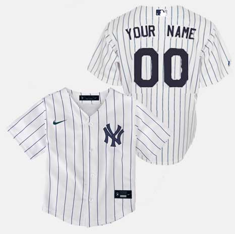 NY Yankees Replica Personalized Kids Home Jersey