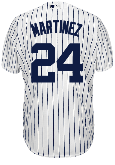 Bernie Williams No Name Jersey - Yankees Replica Home Number Only Jersey