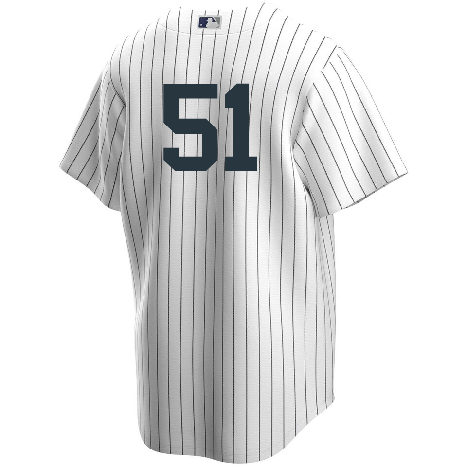 Mickey Mantle No Name Jersey - Yankees Replica Home Number Only Jersey