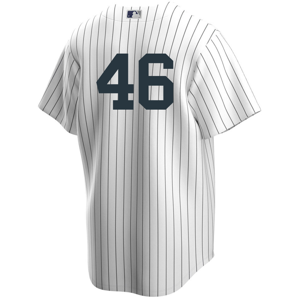 Men's Majestic New York Yankees #46 Andy Pettitte Replica White Home MLB  Jersey