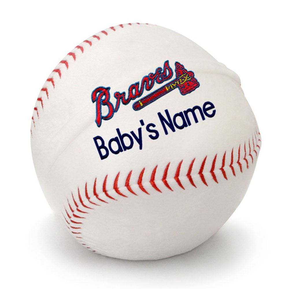 Personalized Atlanta Braves Baby One Piece And/or Bib 