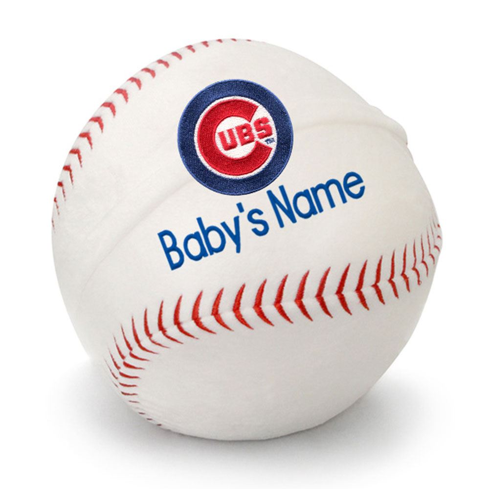 Chicago Cubs Personalized Baseball Pillow