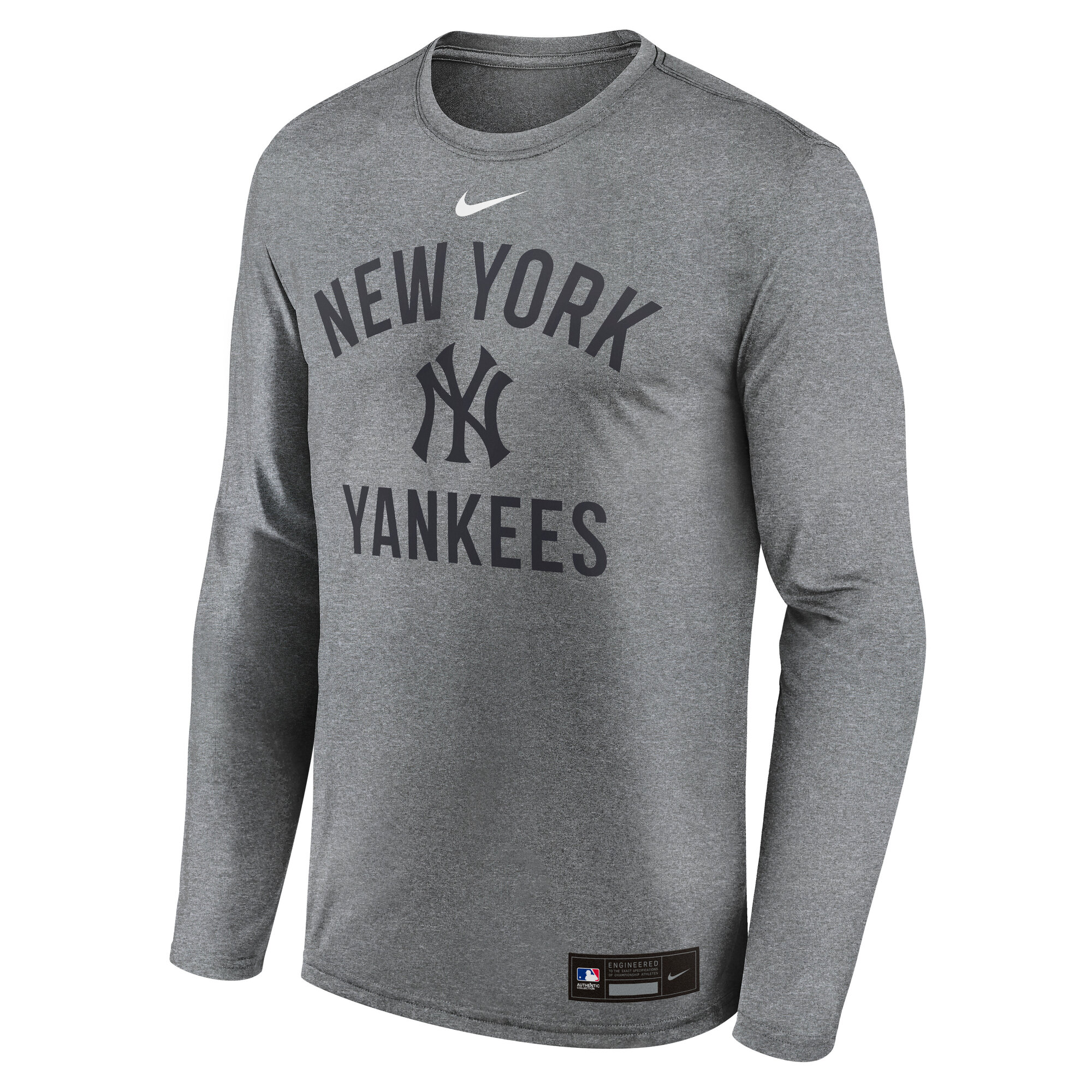 NY Yankees Authentic Collection Long Sleeve T-Shirt Grey