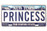 Princess License Plate photo