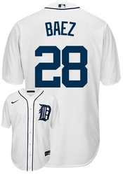 Javier Baez Detroit Tigers Youth Majestic Cool Base Home Replica